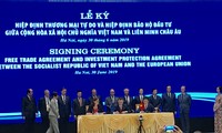 Upacara penandatangan resmi EVFTA antara Vietnam dan Uni Eropa