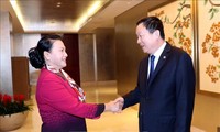 Ketua MN Nguyen Thi Kim Ngan menerima Sekretaris Komite Partai Komunis Kota Suzhou, Tiongkok