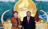 Ketua MN Nguyen Thi Kim Ngan mengakhiri dengan baik kunjungan di Laos