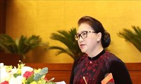 Ketua MN Vietnam, Nguyen Thi Kim Ngan Menghadiri Acara Serah Terima Medali dan Bintang dari Partai dan Negara Laos untuk Semua Kolektif  dan Perseorangan MN Vietnam