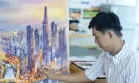 Kota Ho Chi Minh Berindah Luar Biasa dan Ramai Lalui Lukisan Cat Air dari Pelukis Muda Doan Quoc