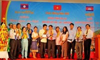 Laotische und Kambodschanische Studenten in Ho Chi Minh Stadt feiern ihr traditionelles Fest
