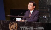 Staatspräsident Truong Tan Sang hält eine wichtige Rede beim UN-Gipfel