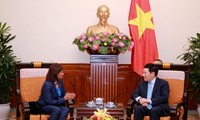 Vize-Premierminister, Außenminister Pham Binh Minh empfängt Botschafterin von Timor Leste