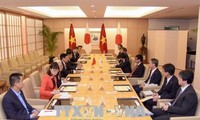 Vize-Premierminister Pham Binh Minh führt ein Gespräch mit dem japanischen Außenminister