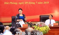 Parlamentspräsidentin Nguyen Thi Kim Ngan besucht die Hafenstadt Hai Phong