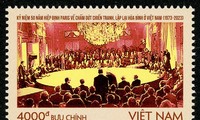 Ausgabe der Briefmarkenserie zum 50. Jahrestag des Pariser Abkommens