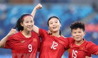 ASIAD 19: Die vietnamesische Frauenfußballmannschaft gewinn gegen Nepal