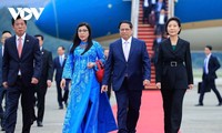 Offizielle Begrüßungszeremonie für Premierminister Pham Minh Chinh und seine Gattin in Südkorea
