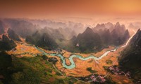 까오방성 익은 벼와 계곡 사진, 국제 사진 대회 금상