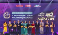 2022년 신뢰받는 베트남 상품 및 서비스 TOP100