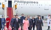 필리핀 대통령, 하노이에 도착…베트남 국빈 방문 시작