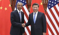 中国国家主席习近平在二十国集团领导人杭州峰会前夕与美国总统奥巴马会谈