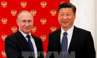 普京在克里姆林宫会见中国国家主席习近平