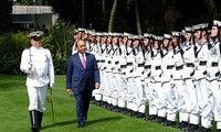 越南政府总理阮春福访问新西兰的正式欢迎仪式举行