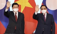 越南政府总理范明政会见老挝总书记、国家主席通伦·西苏里