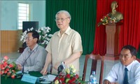 Party leader Nguyen Phu Trong visits Ninh Thuan province
