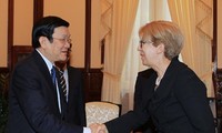 President Truong Tan Sang receives outgoing Greek Ambassador