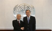 Party leader meets UN Secretary General Ban Ki Moon