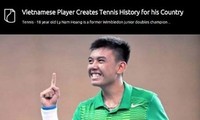 Vietnam’s tennis player highlighted on US website
