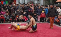 Mai Dong wrestling village in spring