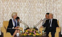 Party General Secretary Nguyen Phu Trong receives IMF Managing Director