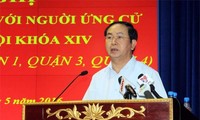 President Tran Dai Quang meets voters in HCM city
