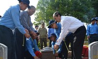 A ceremony to rebury the remains of Vietnamese soldiers and experts died in Cambodia