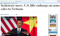 World media covers US's full removal of weapon embargo to Vietnam