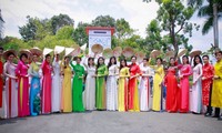 Ao dai adorn offices in Ho Chi Minh City