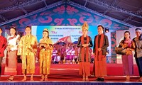 Khmer people put traditional outfits on display at Ok Om Bok Festival