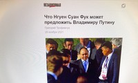 Russian media covers Vietnamese President's visit  