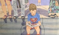 The beauty of “Readers” in Thanh Luu's silk paintings