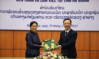 Laotian Vice President Pany Yathotou visits Ha Giang province