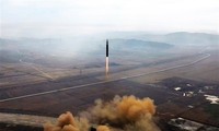North Korea holds test-fires of super-large multiple rocket launchers