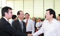 Le président Truong Tan Sang visite la province de Binh Phuoc