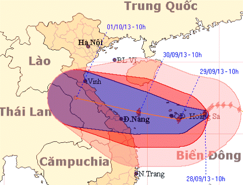 Le Centre du Vietnam se prépare à l’arrivée du 10ème typhon de l’année 