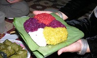 Le xôi ngu sac ou le riz gluant aux cinq couleurs 