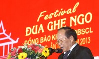 Coup d’envoi du premier festival de courses de pirogue des khmers 