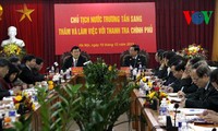 Le président Truong Tan Sang travaille avec l’inspection gouvernementale