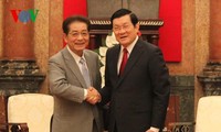 L'ancien président par intérim du Parti démocrate japonais reçu par le chef d’Etat