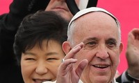 Le pape François est arrivé en République de Corée 