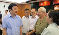 Truong Tan Sang à la rencontre des électeurs de Ho Chi Minh-ville
