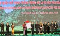 Ninh Binh reçoit le certificat de l’UNESCO honorant Trang An