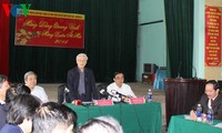 Nguyen Phu Trong en tournée à Quang Tri