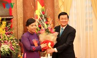Le président Truong Tan Sang rencontre des médecins exemplaires 