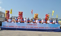 Hoang Trung Hai à la mise en chantier d’une nouvelle piste de l’aéroport de Cam Ranh
