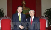 Chung Ui-hwa reçu par le secrétaire général du Parti communiste vietnamien 