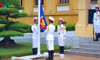 Cérémonie de lever du drapeau de l'ASEAN à Hanoi 