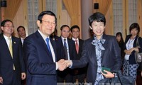 Truong Tan Sang reçoit des entrepreneurs japonais